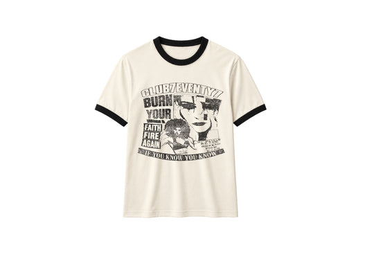 Club77 Rock N Roll Ringer Tee